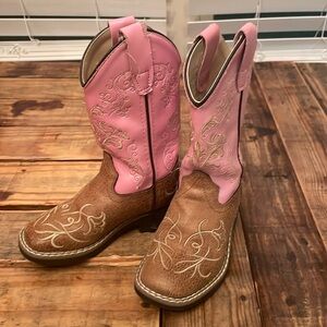 OLD WEST GIRLS' WESTERN BOOTS - SQUARE TOE